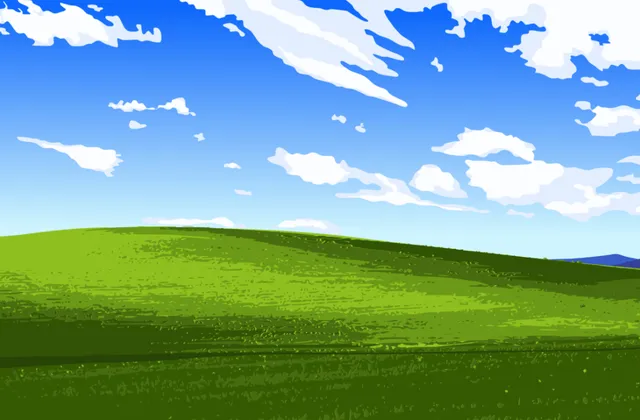 Hero-Bild: Windows-XP-Logo auf blauem Hintergrund als Symbol fuer veraltete Systeme