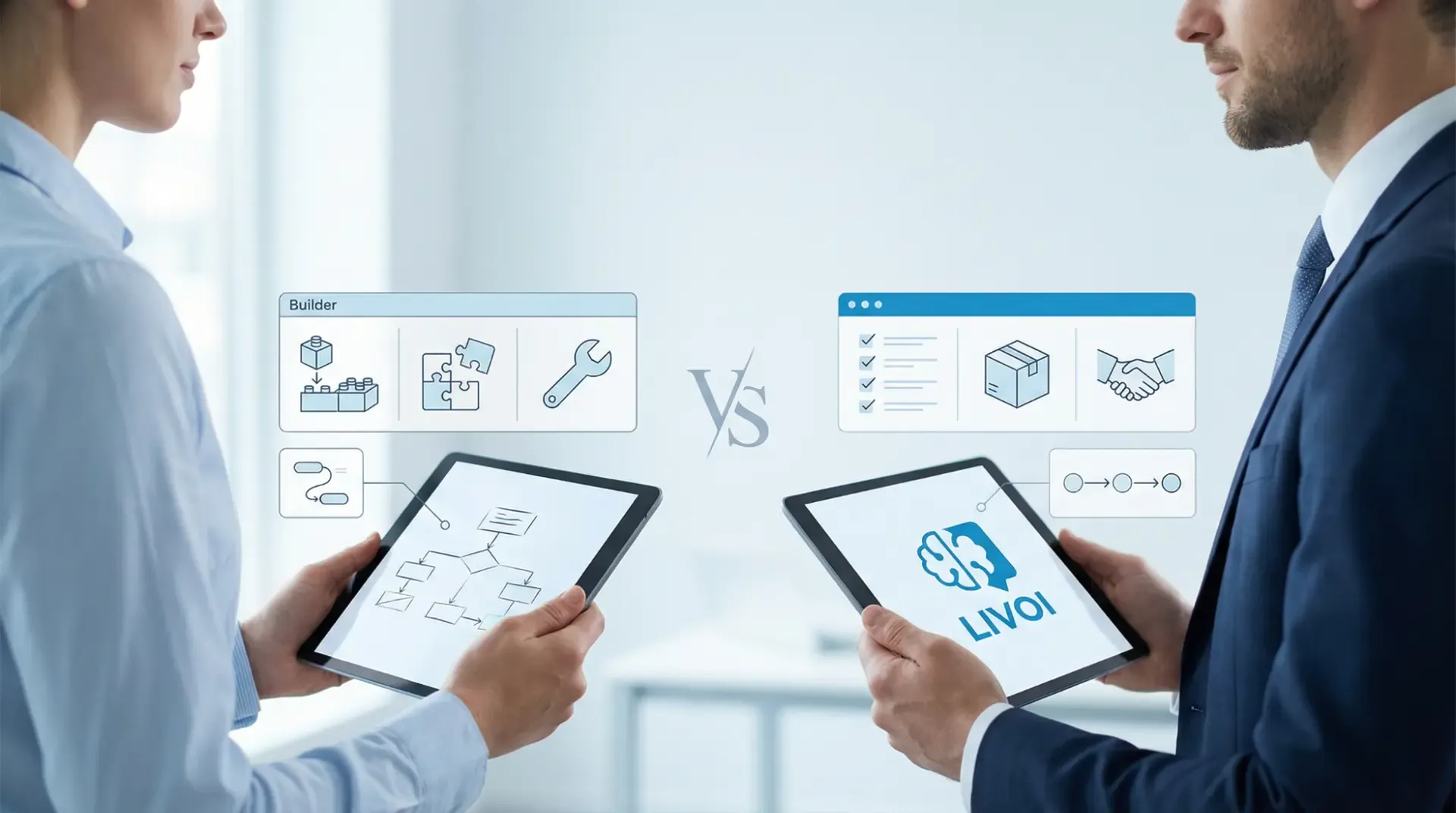 Vergleich zwischen Baukasten-KI-Agenten und spezialisierter KI-Assistenz für Unternehmen