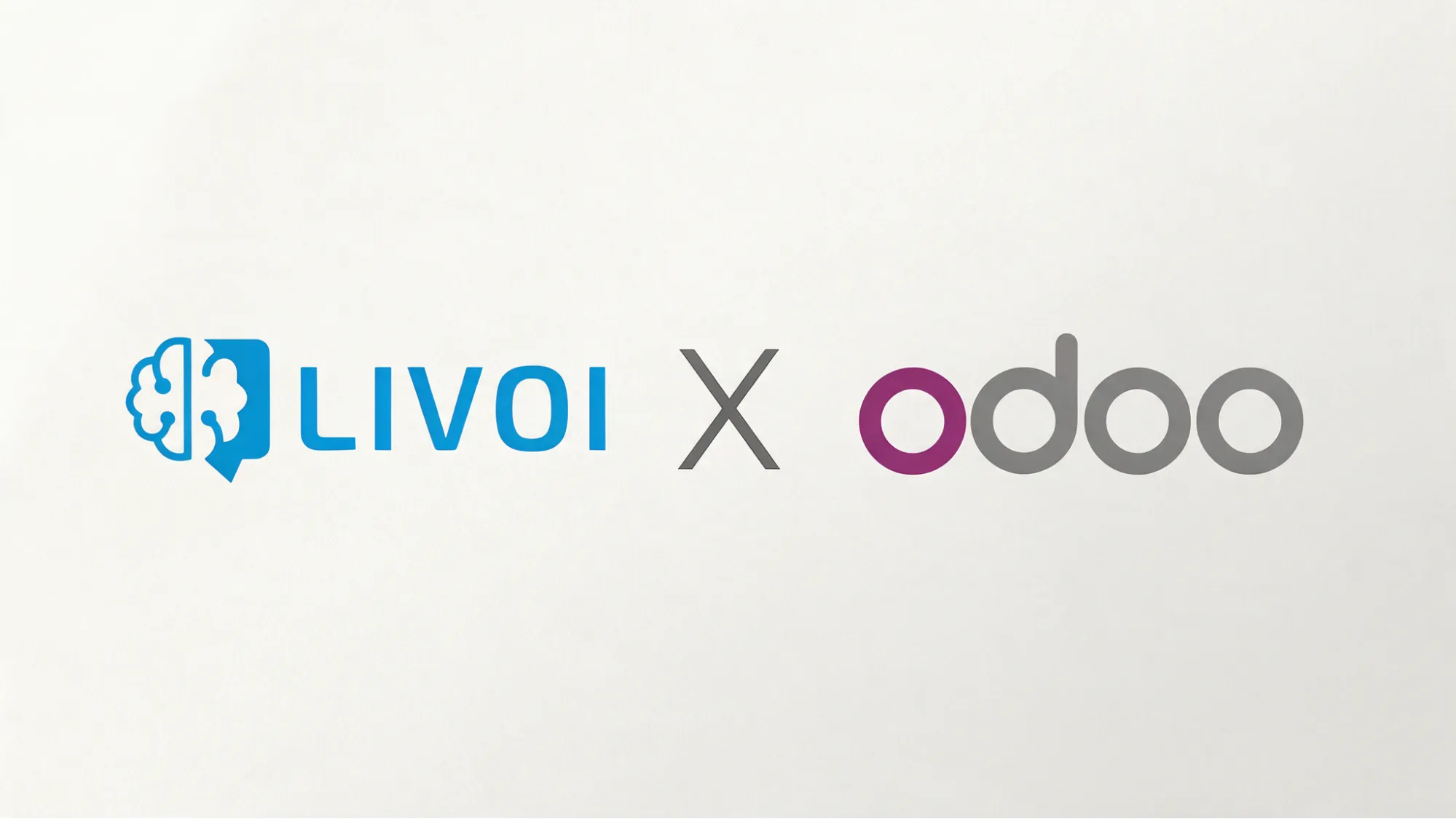 LIVOI- und Odoo-Logo nebeneinander, verbunden durch ein X